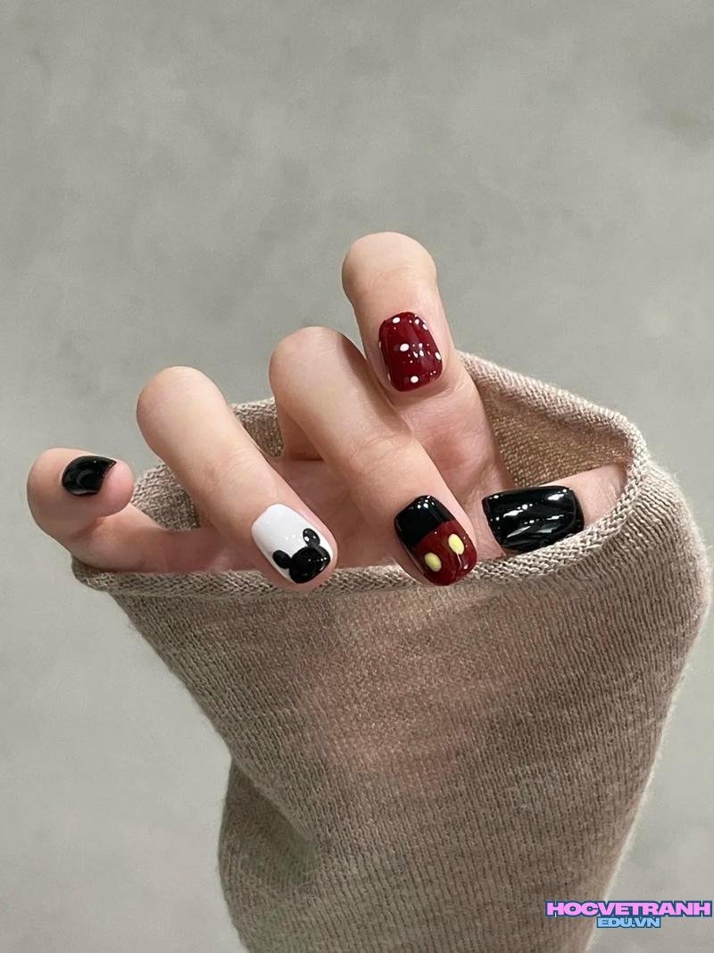 Khám phá ảnh nail chuột mickey sắc nét