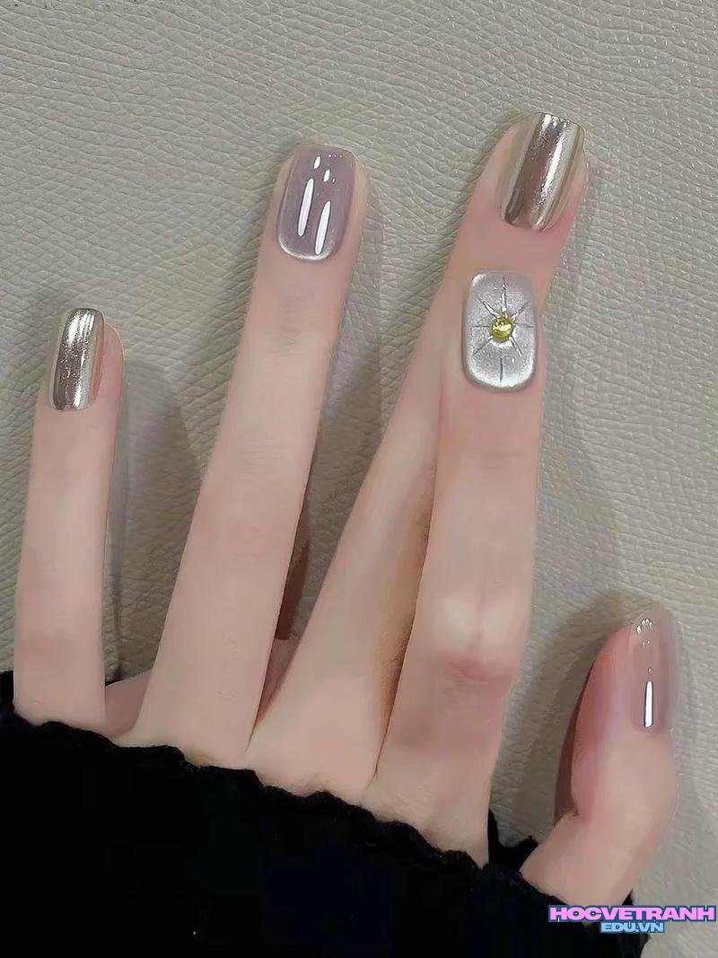 Khám phá ảnh nail hợp mệnh kim thu hút