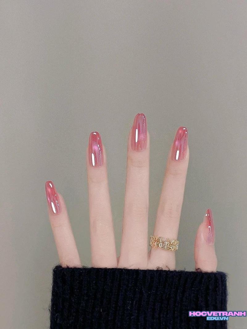 Khám phá ảnh nail màu hồng cuốn hút