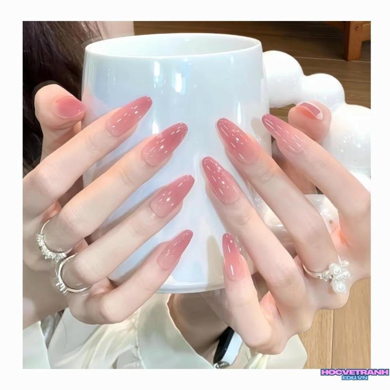 Khám phá ảnh nail màu hồng sắc nét