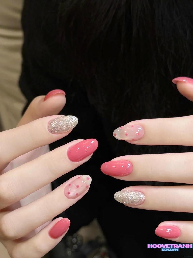 Khám phá ảnh nail màu hồng thu hút