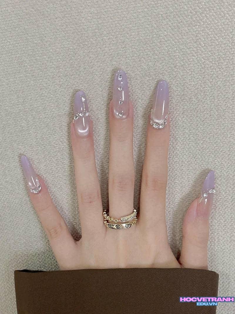 Khám phá ảnh nail màu tím đẹp