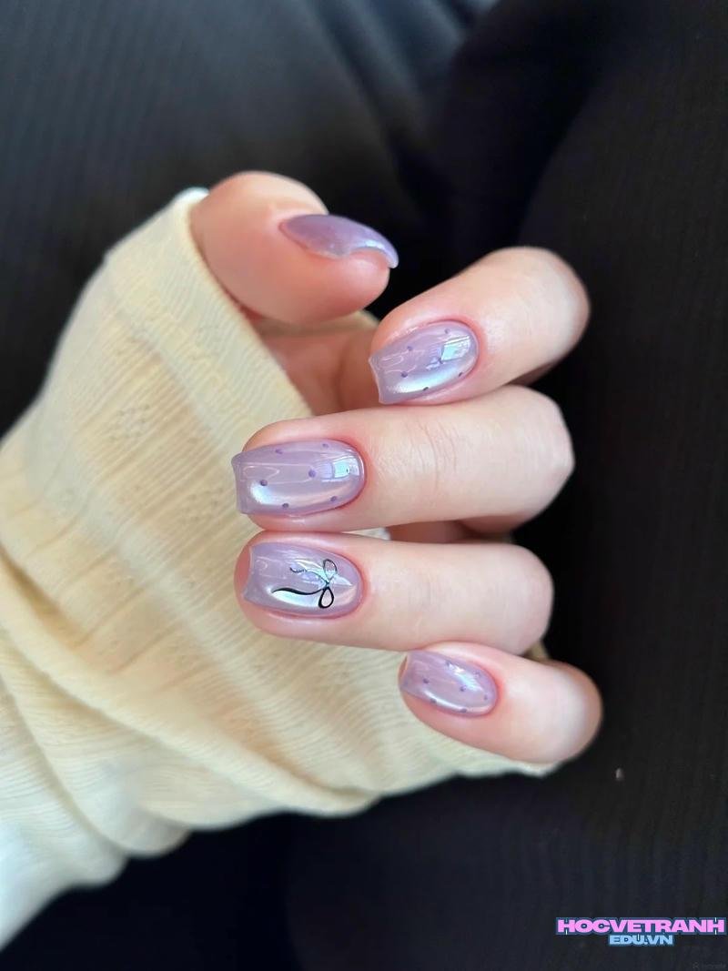 Khám phá ảnh nail màu tím sắc nét