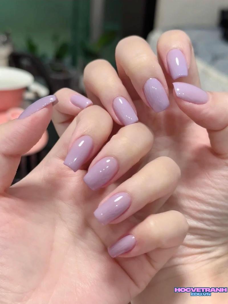 Khám phá ảnh nail màu tím thu hút