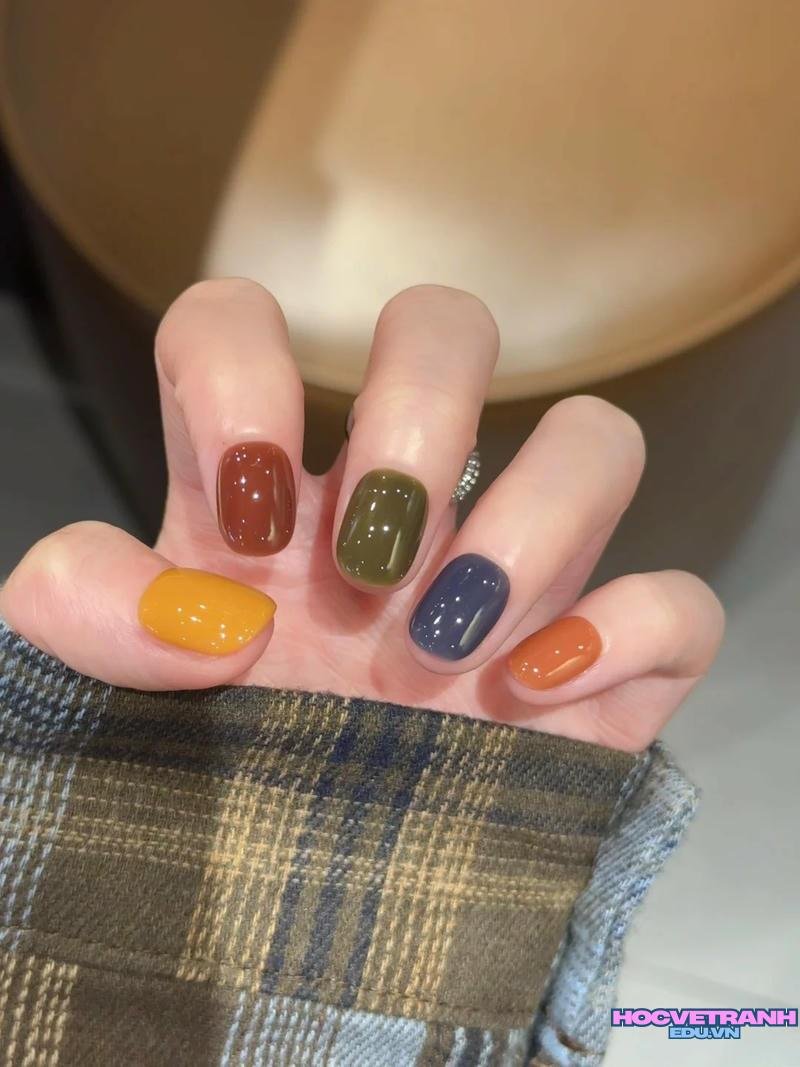 Khám phá ảnh nail nhiều màu đẹp nhất