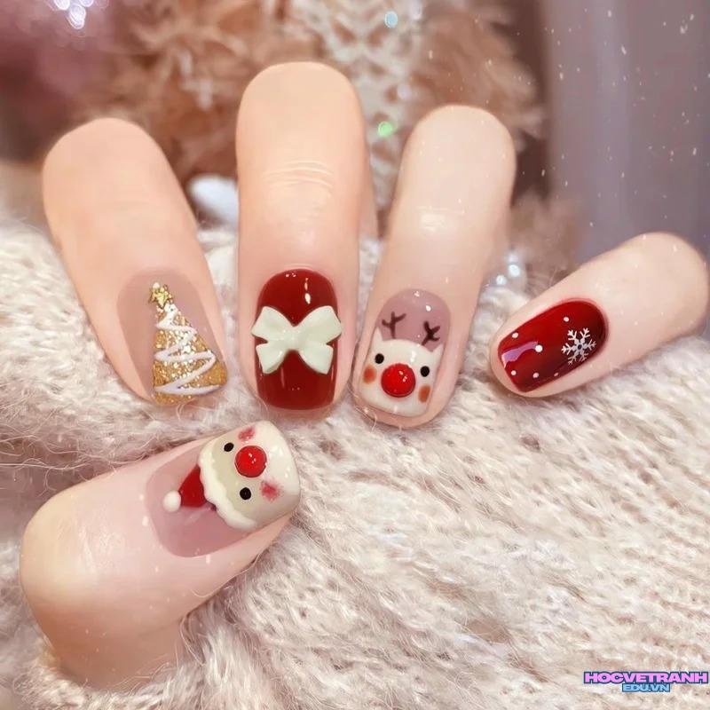 Khám phá ảnh nail noel sắc nét
