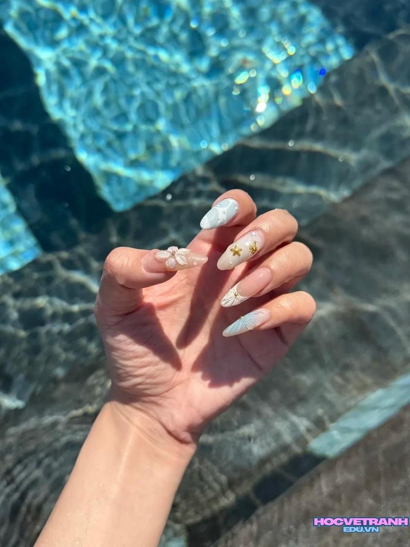 Khám phá ảnh nail vỏ sò đẹp nhất