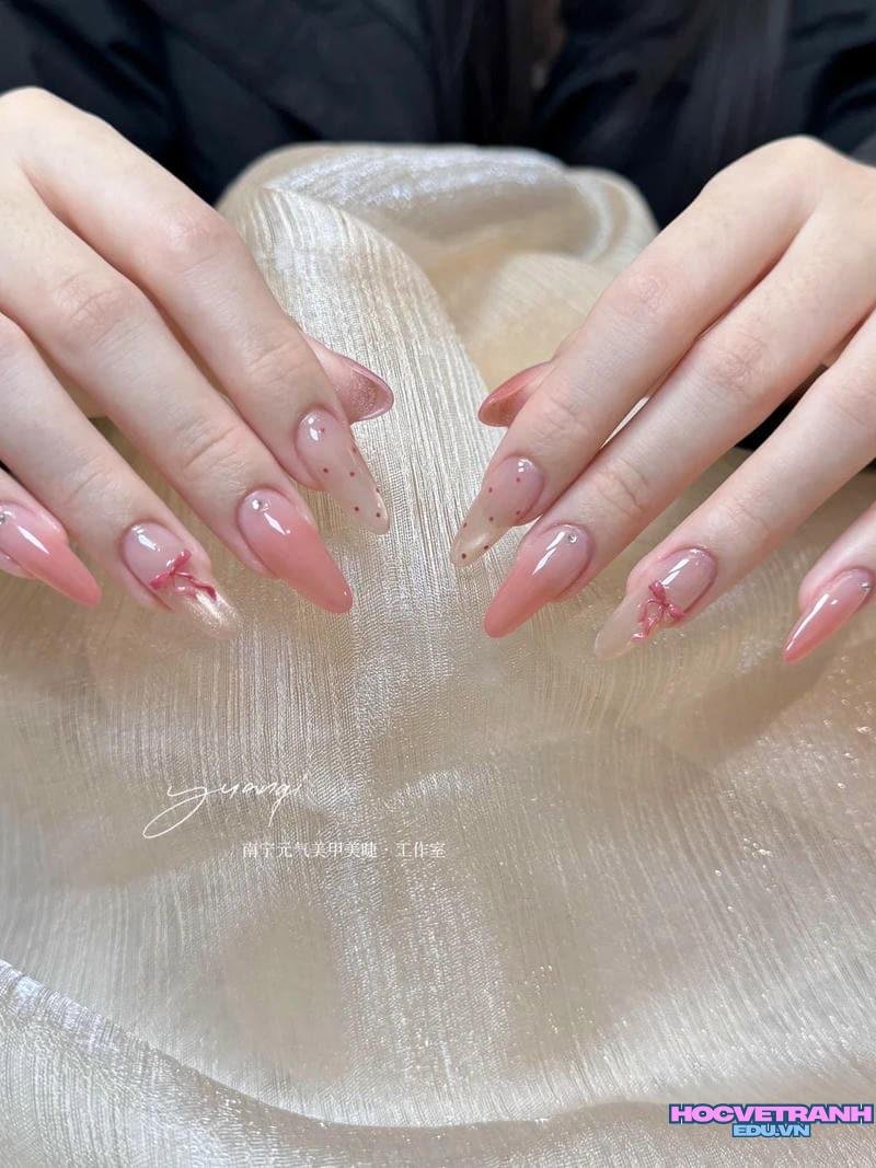 Khám phá kho ảnh nail màu hồng cuốn hút