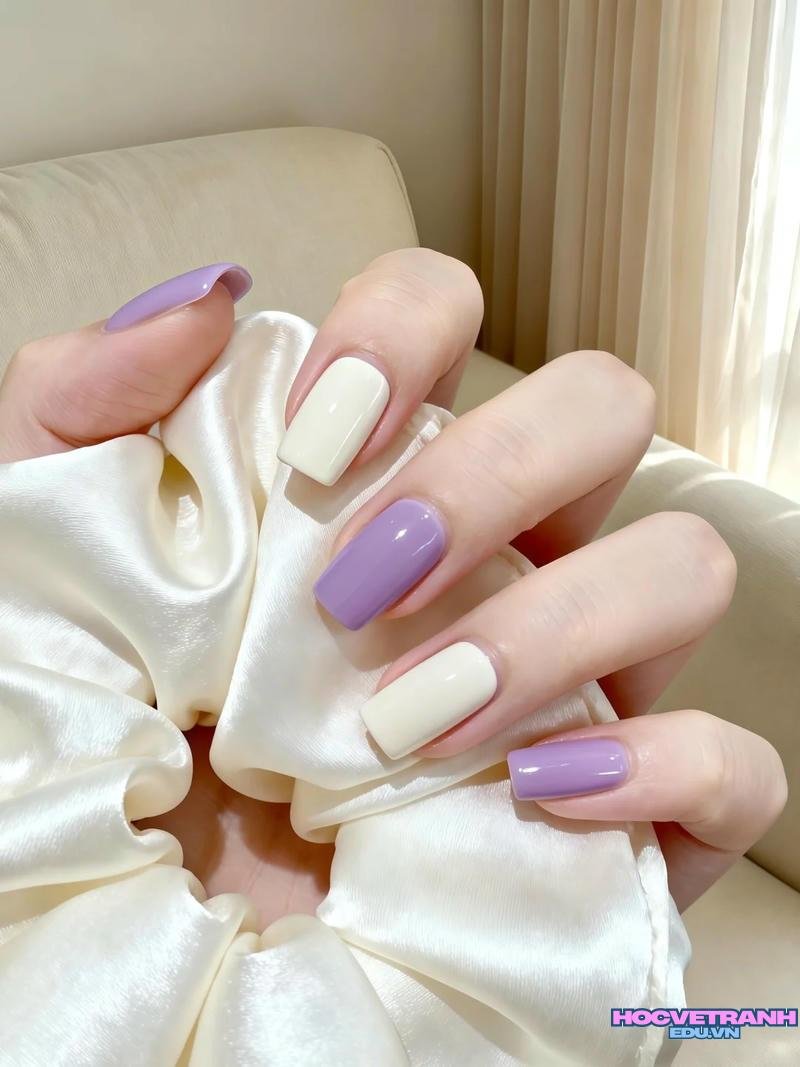 Khám phá kho ảnh nail màu tím cuốn hút