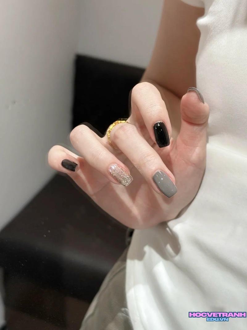 Khám phá kho ảnh nail màu xám cực đẹp