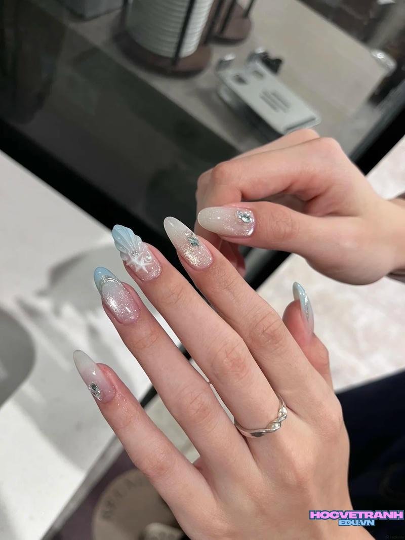 Loạt ảnh nail vỏ sò đẹp