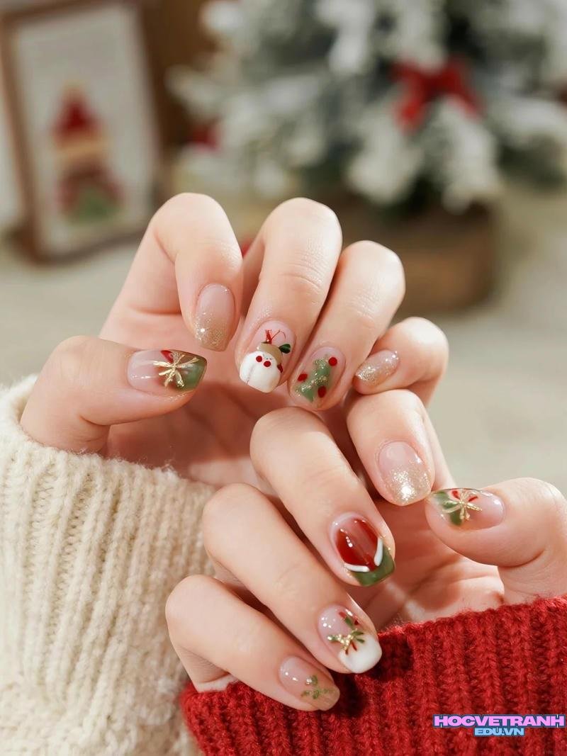 Ngắm ảnh nail noel hot