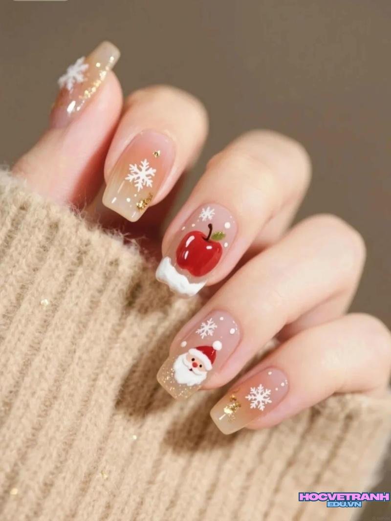 Ngắm ảnh nail noel mới