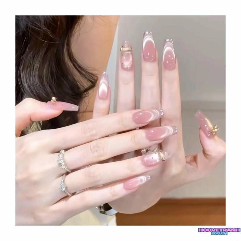 Ngắm bộ ảnh nail màu hồng mới chất lượng cao