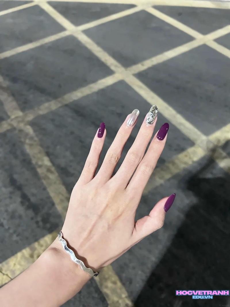 Ngắm bộ ảnh nail màu tím mới chất lượng cao