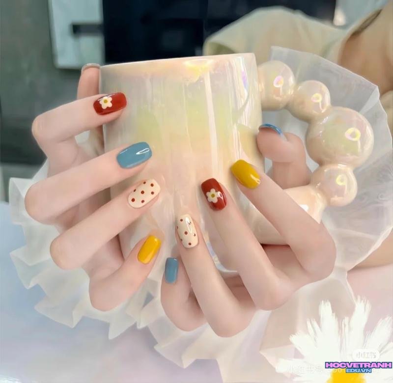 Ngắm bộ ảnh nail nhiều màu cực hot