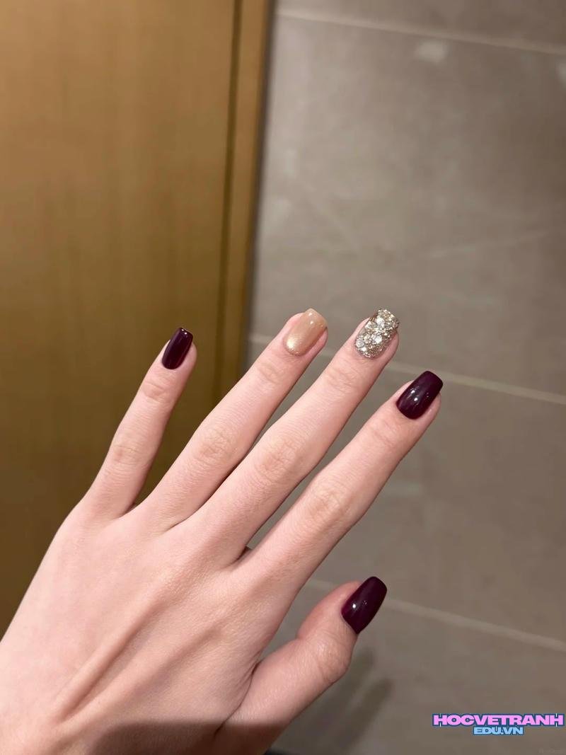 Tải ảnh nail màu tím mới nhất