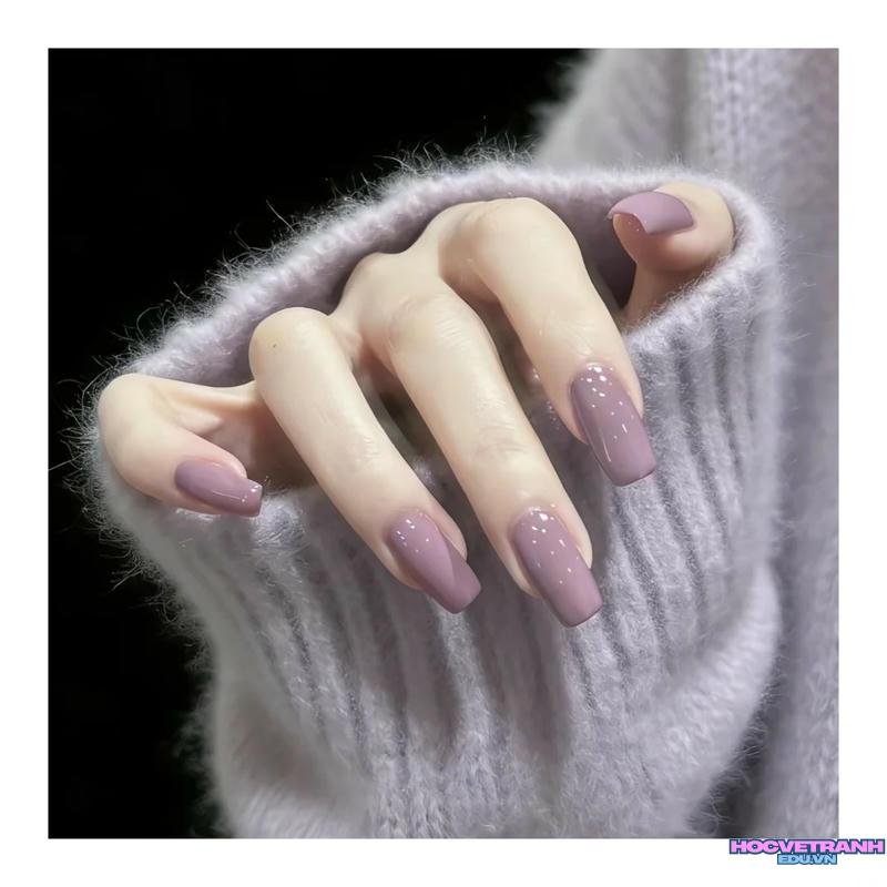 Tải về ảnh nail màu tím mới
