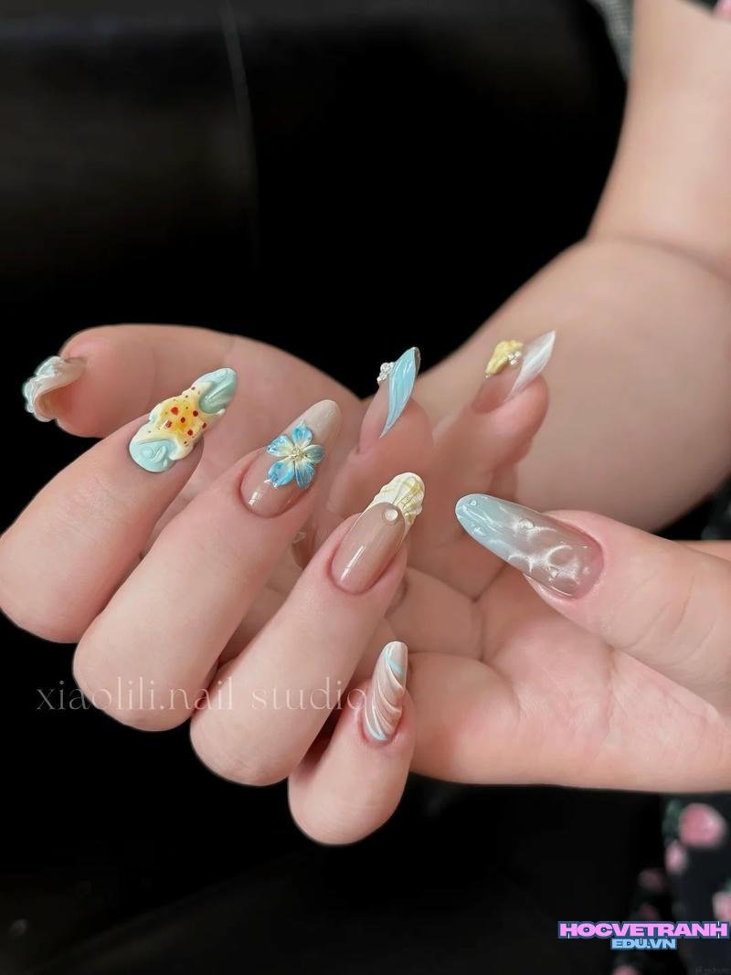 Tổng hợp ảnh nail đi biển hot