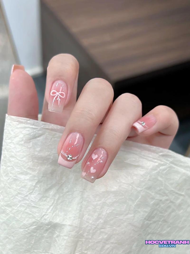 Tổng hợp ảnh nail màu hồng chất lượng nhất