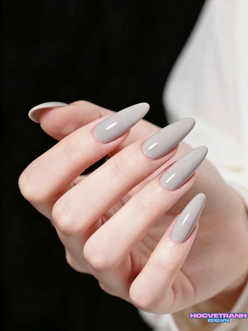 Tổng hợp ảnh nail màu xám chất lượng nhất