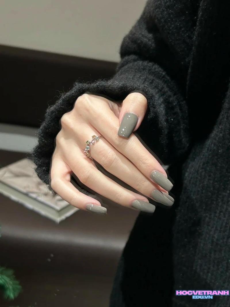 Tổng hợp ảnh nail màu xám hot