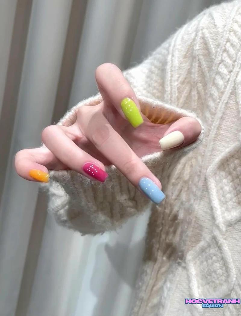 Tổng hợp ảnh nail nhiều màu hot