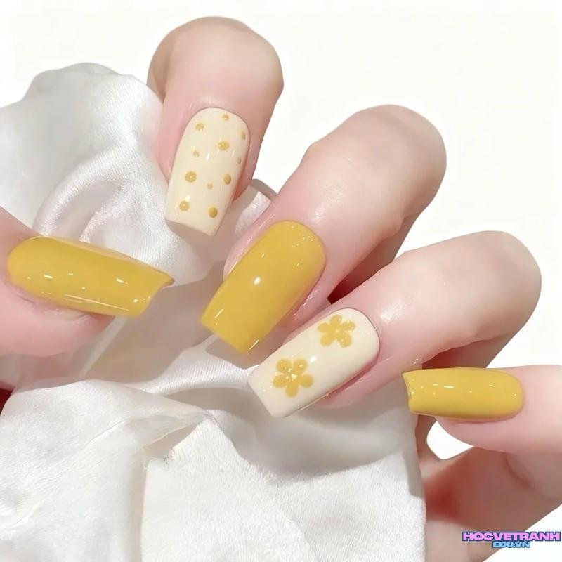 Tuyển chọn ảnh nail màu vàng chất lượng nhất