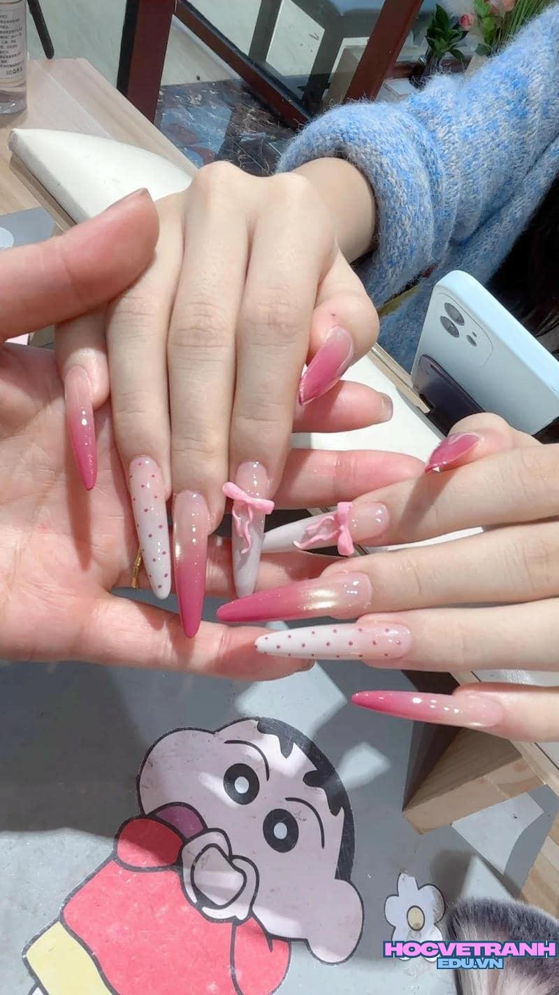 Tuyển tập bộ ảnh nail màu hồng trend nhất