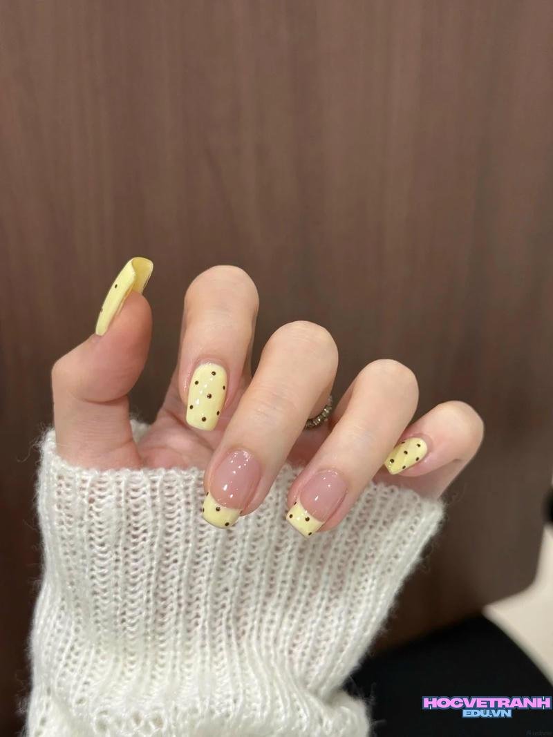 Tuyển tập bộ ảnh nail màu vàng miễn phí
