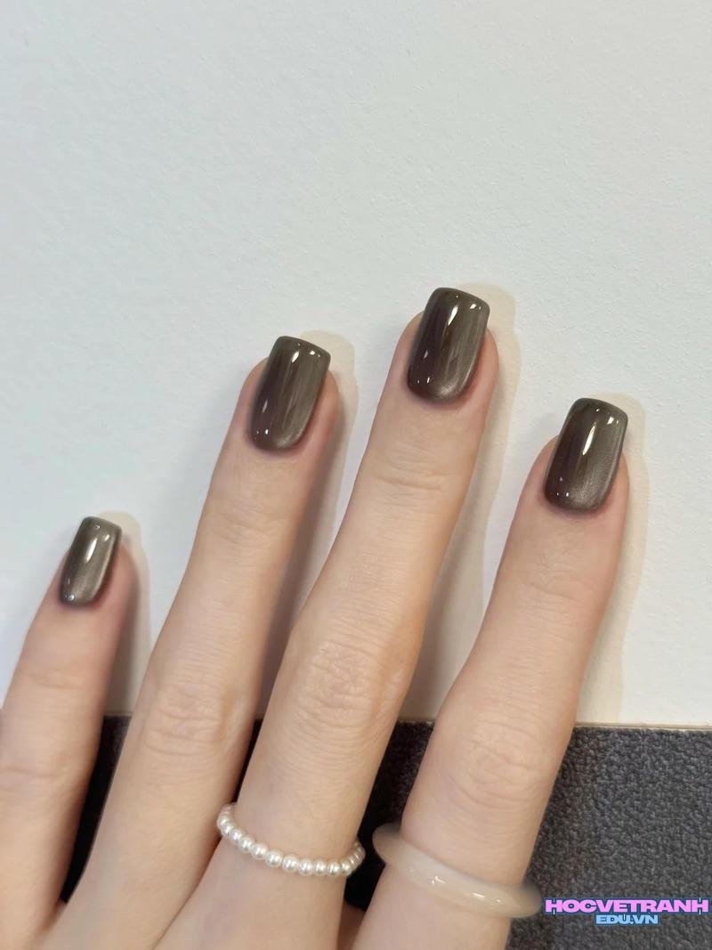 Tuyển tập bộ ảnh nail màu xám miễn phí