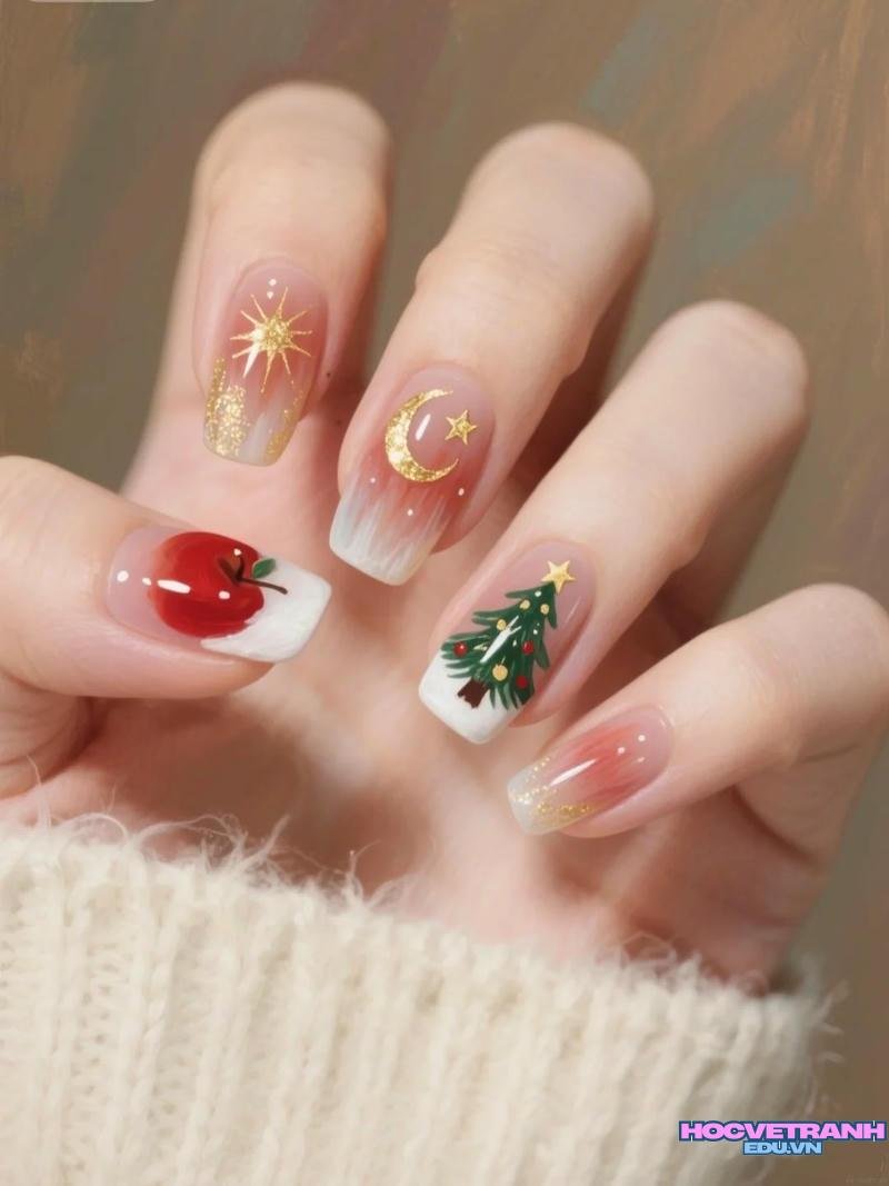 Tuyển tập bộ ảnh nail noel miễn phí