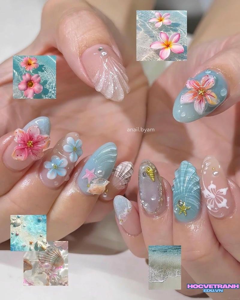 Xem ảnh nail đi biển đẹp