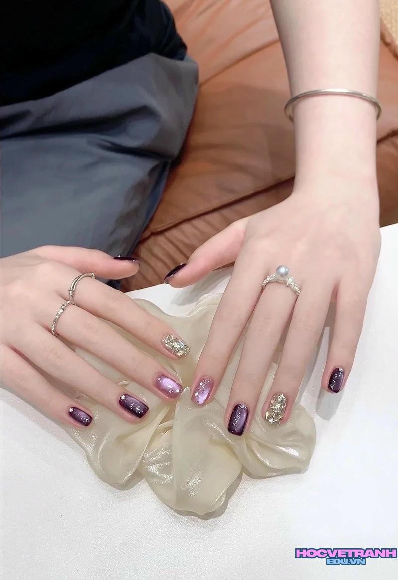 Xem ảnh nail màu tím đẹp nhất