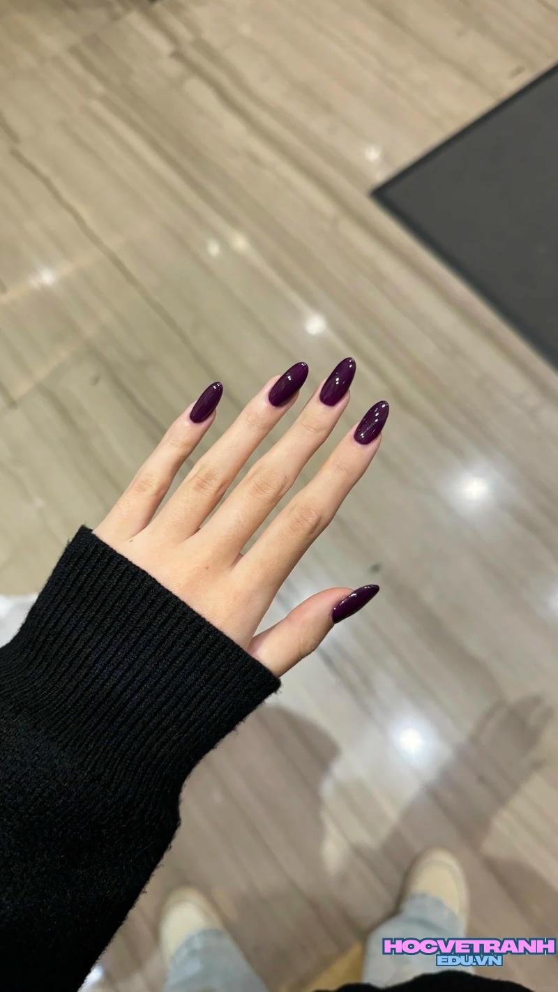 Xem ảnh nail màu tím đẹp