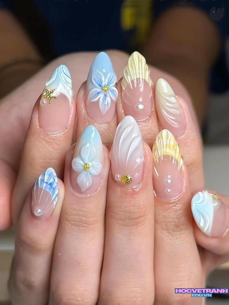 Xem ảnh nail vỏ sò đẹp nhất