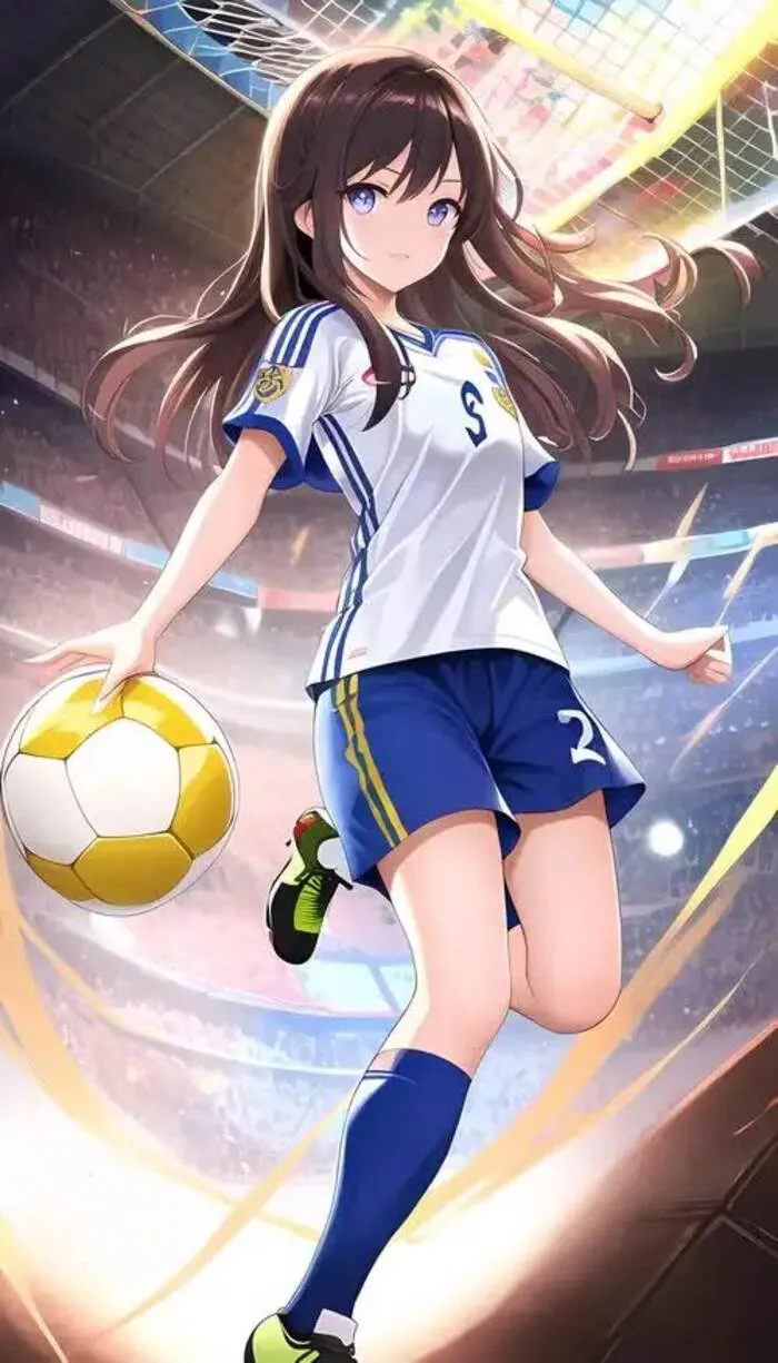ảnh anime bóng đá con gái chất