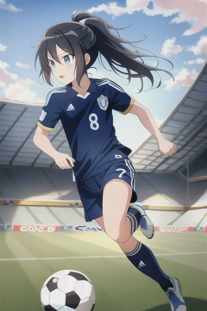ảnh anime bóng đá con gái đáng yêu