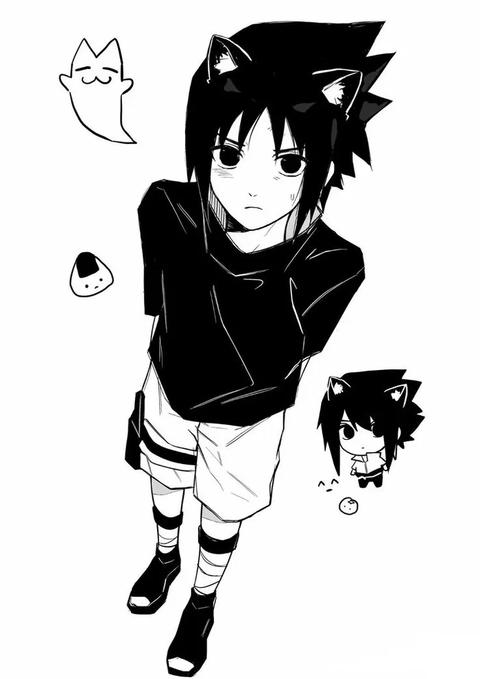 ảnh anime nam trắng đen chất