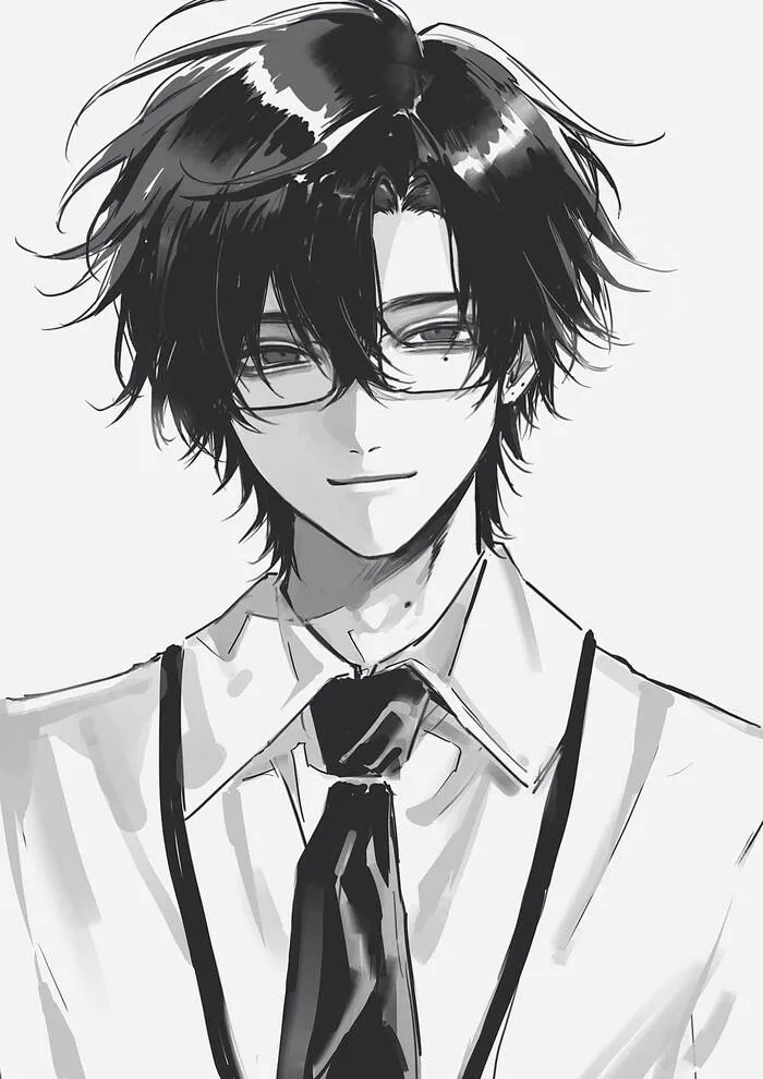 ảnh anime nam trắng đen ảnh anime nam trắng đen