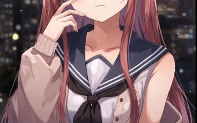 ảnh anime nữ học sinh cực cute