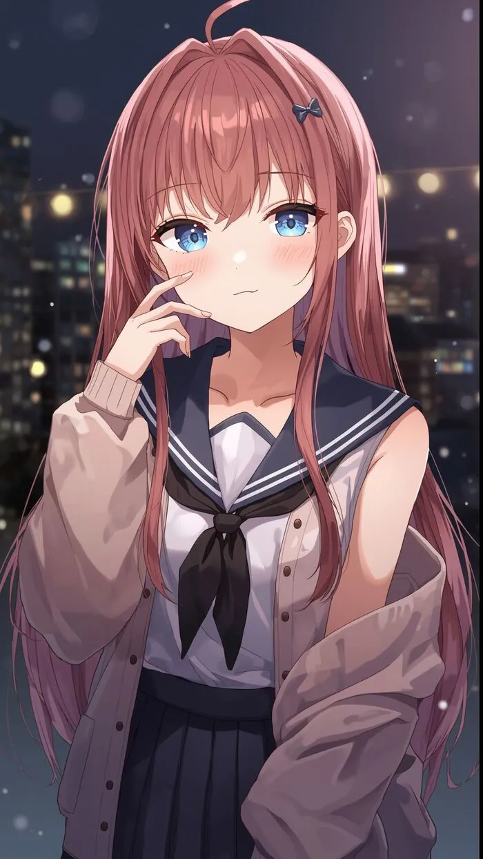 ảnh anime nữ học sinh cực cute
