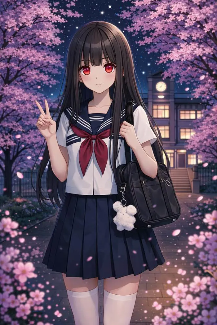 ảnh anime nữ học sinh cute nhất
