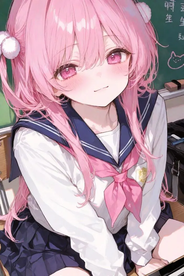 ảnh anime nữ học sinh cute
