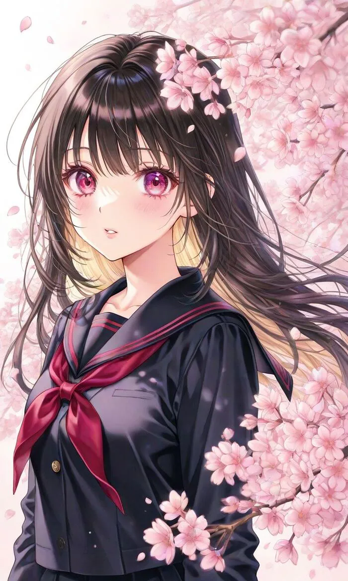 ảnh anime nữ học sinh đẹp