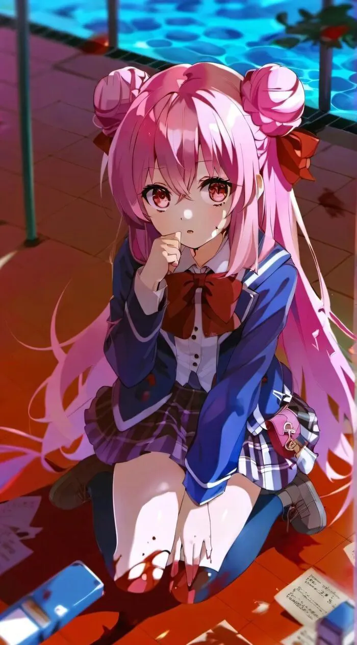 ảnh anime nữ học sinh hd