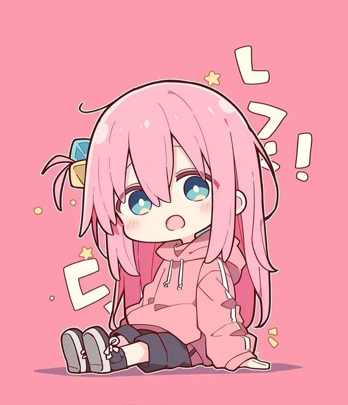ảnh Bocchi Hitori chibi đáng yêu
