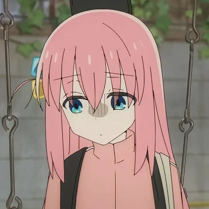 ảnh Bocchi Hitori tóc hồng ủ rũ