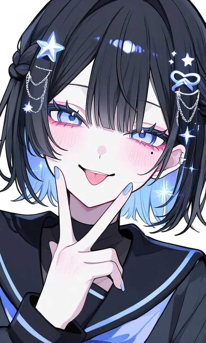 ảnh cute anime đen