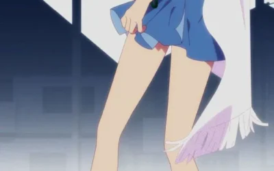 ảnh Hitagi Senjougahara đẹp ánh mắt lạnh